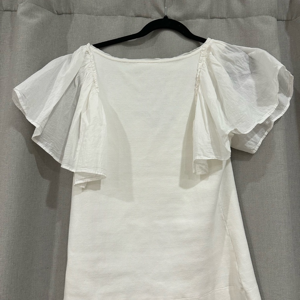 Maeve flutter sleeve top